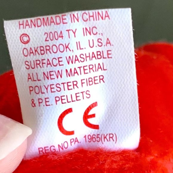 2004 40139 Kringle Christmas Teddy Bear Retired Ty Beanie Baby Plush MWMT - Picture 6 of 6